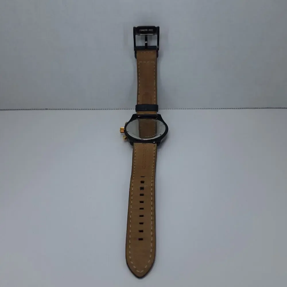 Fossil Blue Watch Men's Blue Dial Leather Chronograph BQ2036 - Needs New Battery